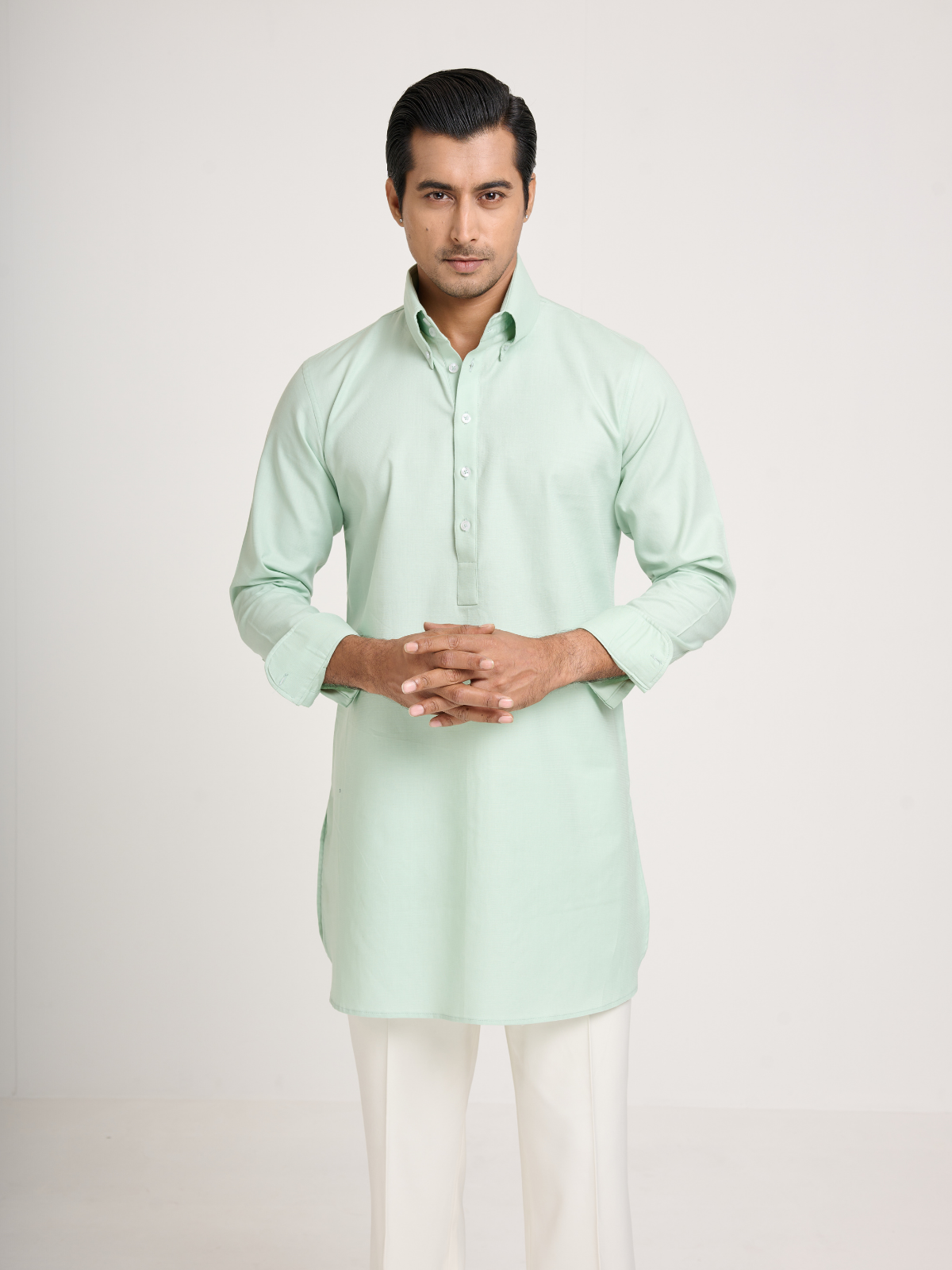 Mint Button Down Kurta