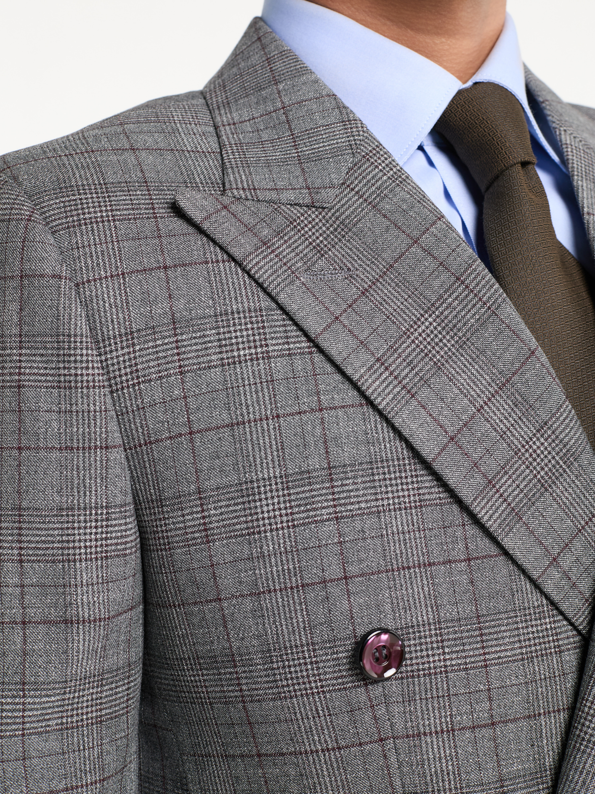 Grey Glen Check DB Blazer