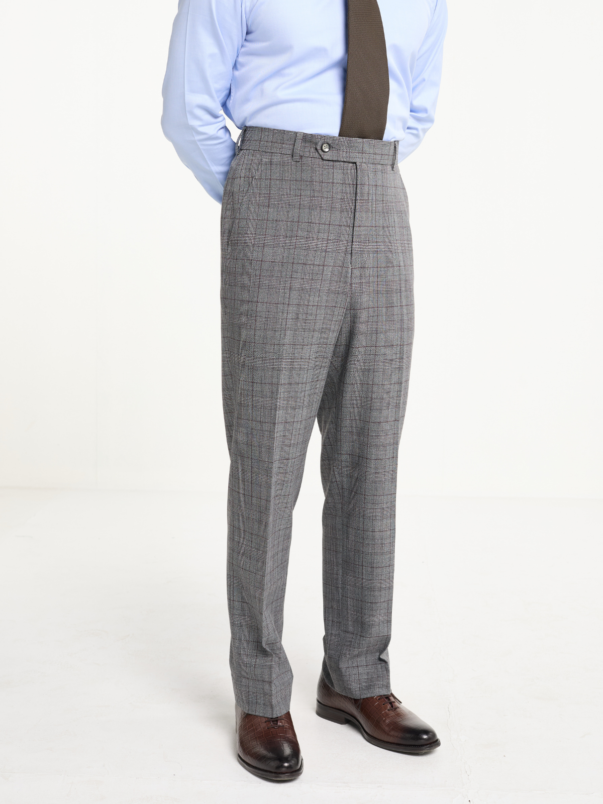 Grey Glen Check Formal Trouser