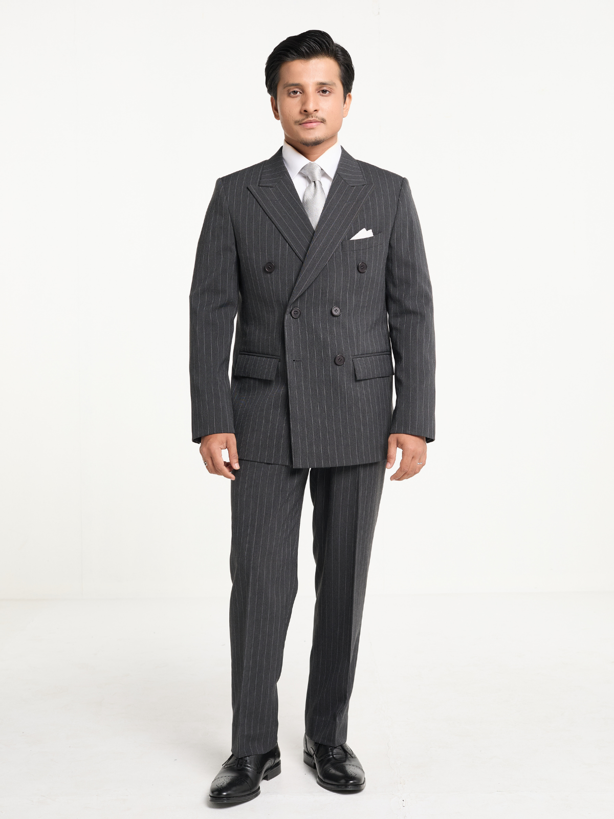 Charcoal Pinstripe DB Blazer