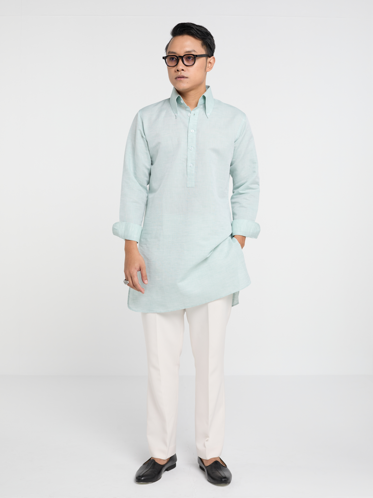 Mint Button Down Kurta