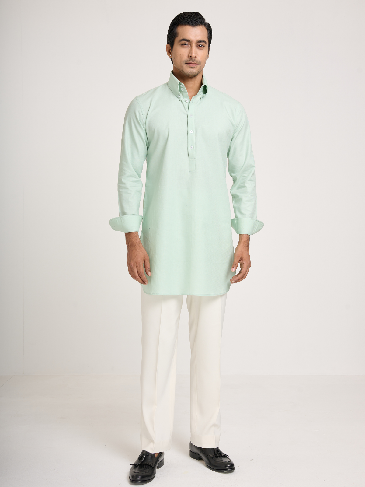 Mint Button Down Kurta