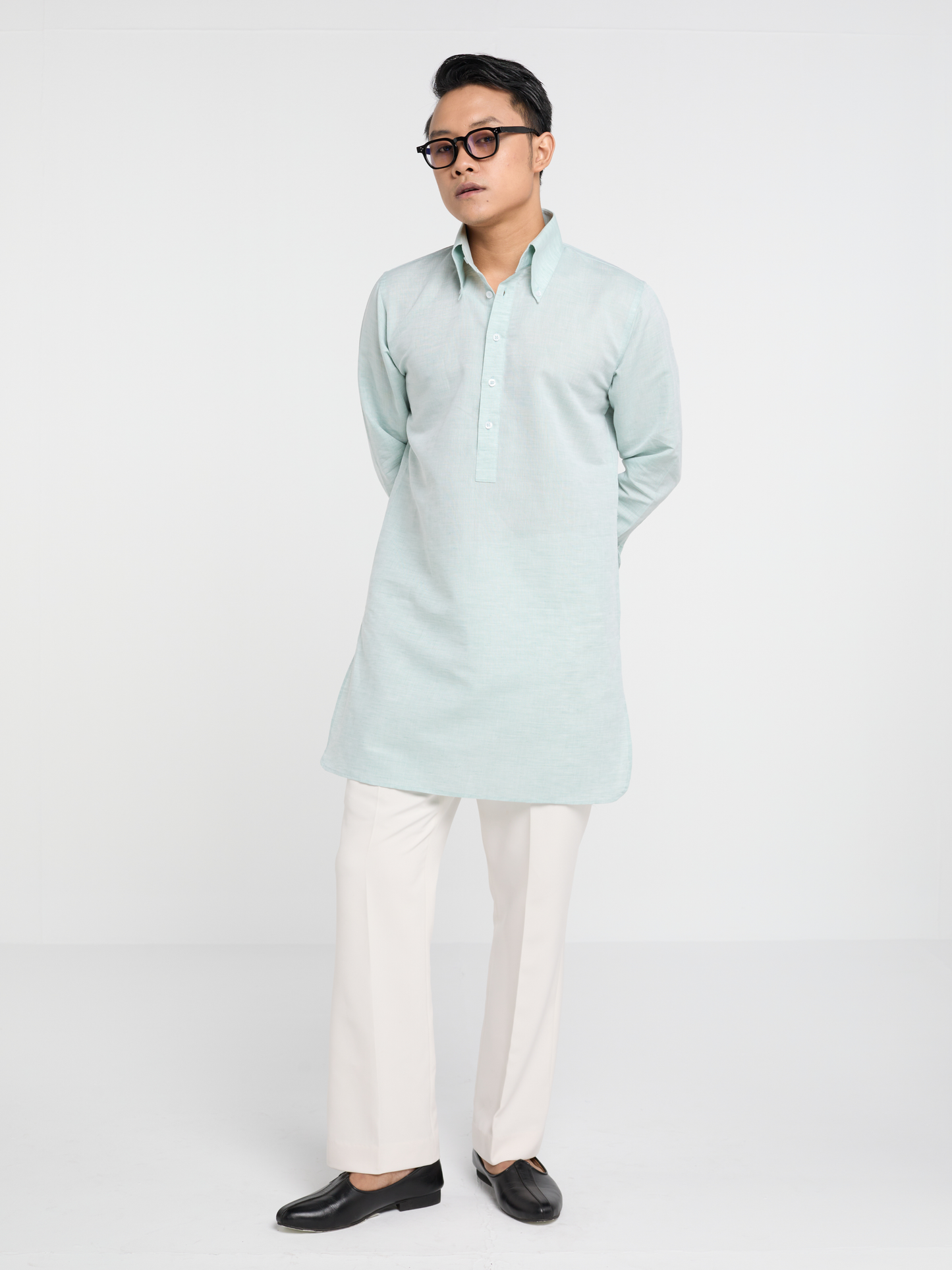 Mint Button Down Kurta