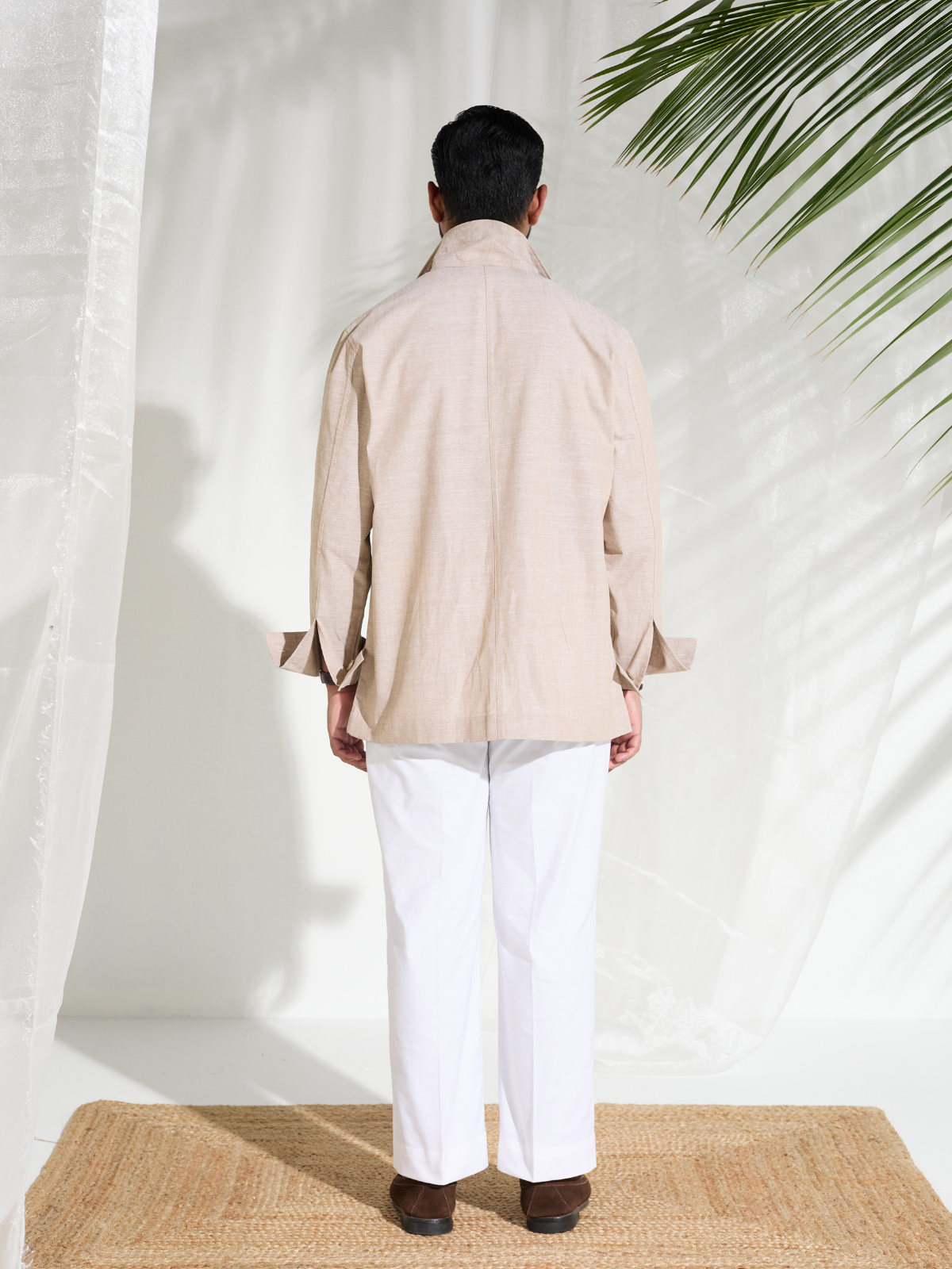 Beige Cotton Shacket