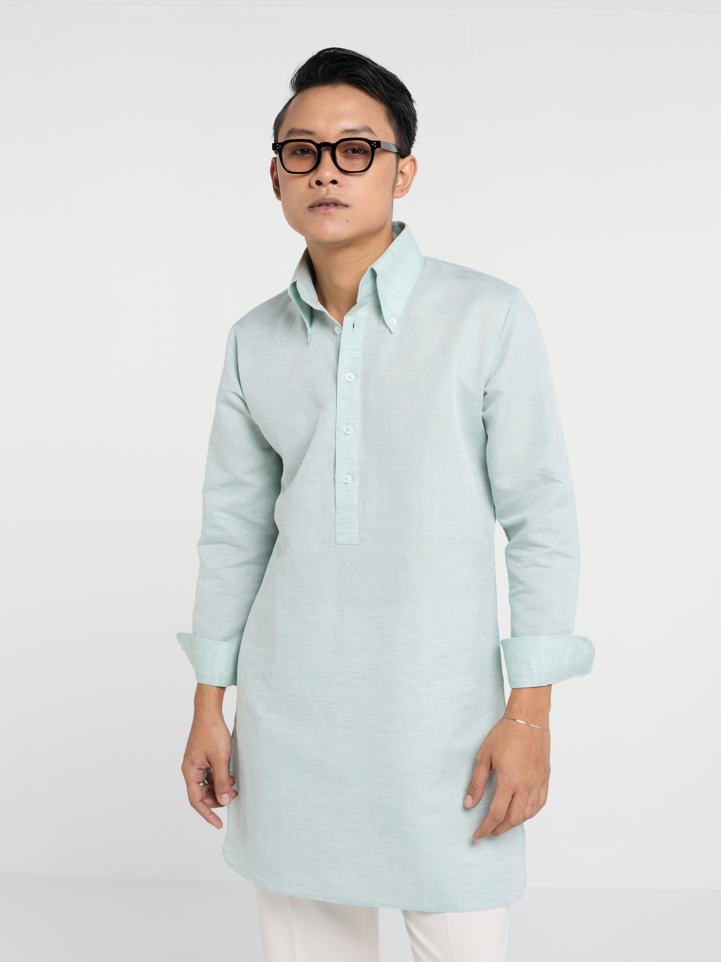 Mint Button Down Kurta