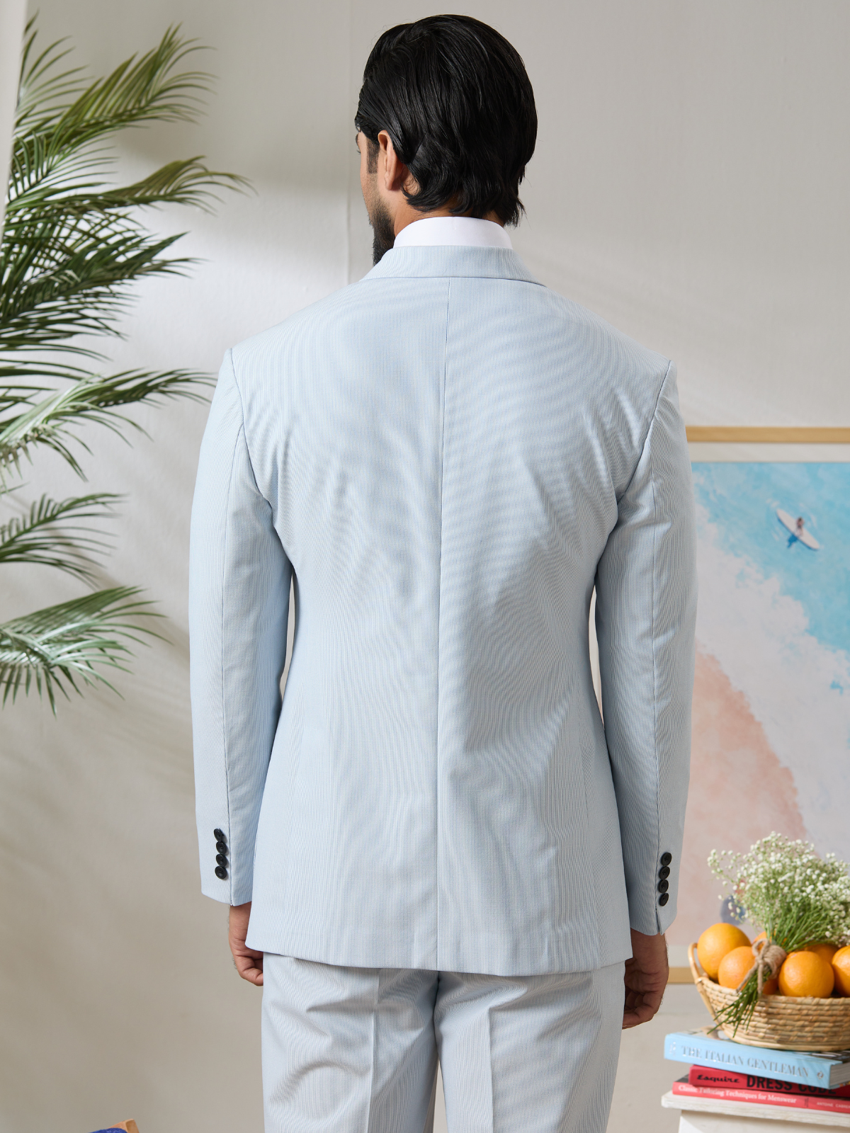 Sky Striped DB Blazer