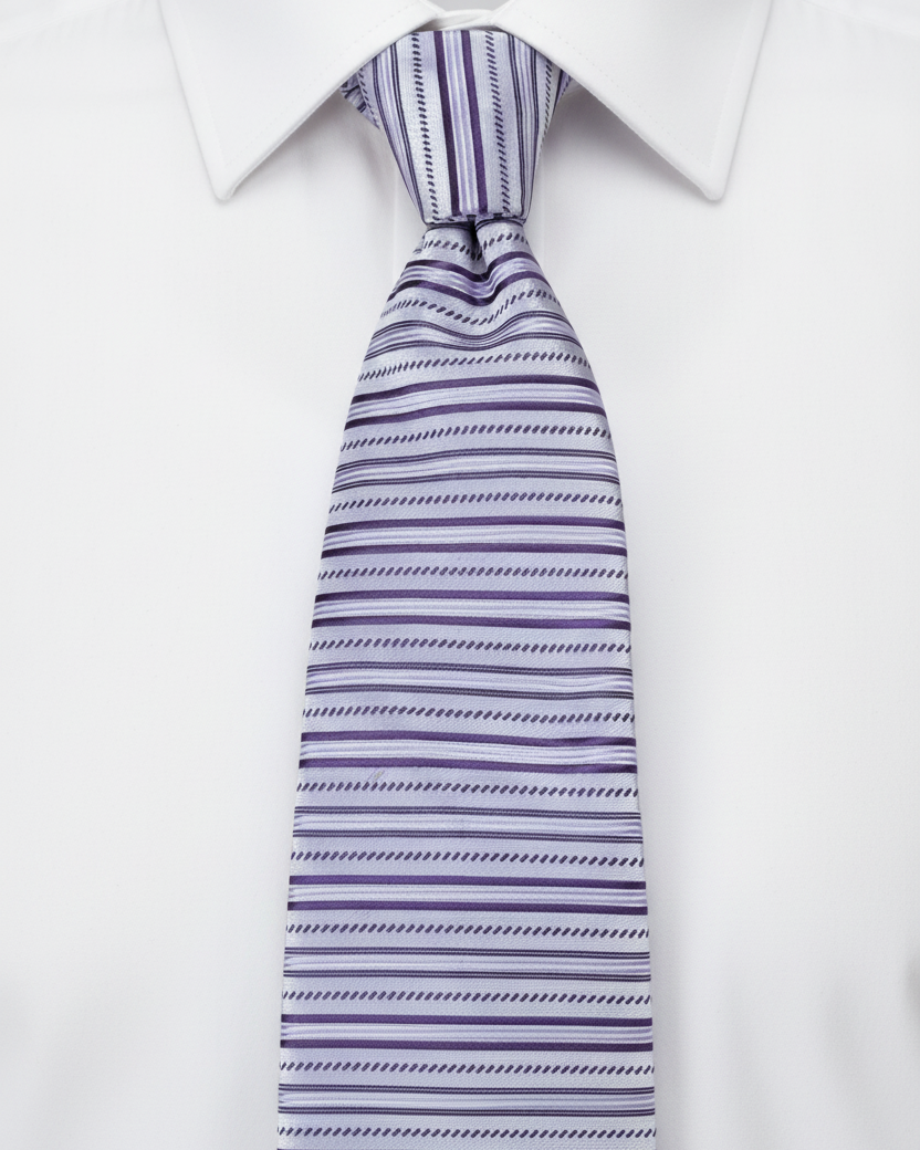 Lavender Slim Striped Tie