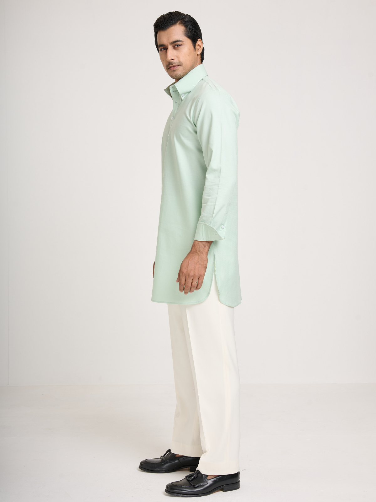Mint Button Down Kurta
