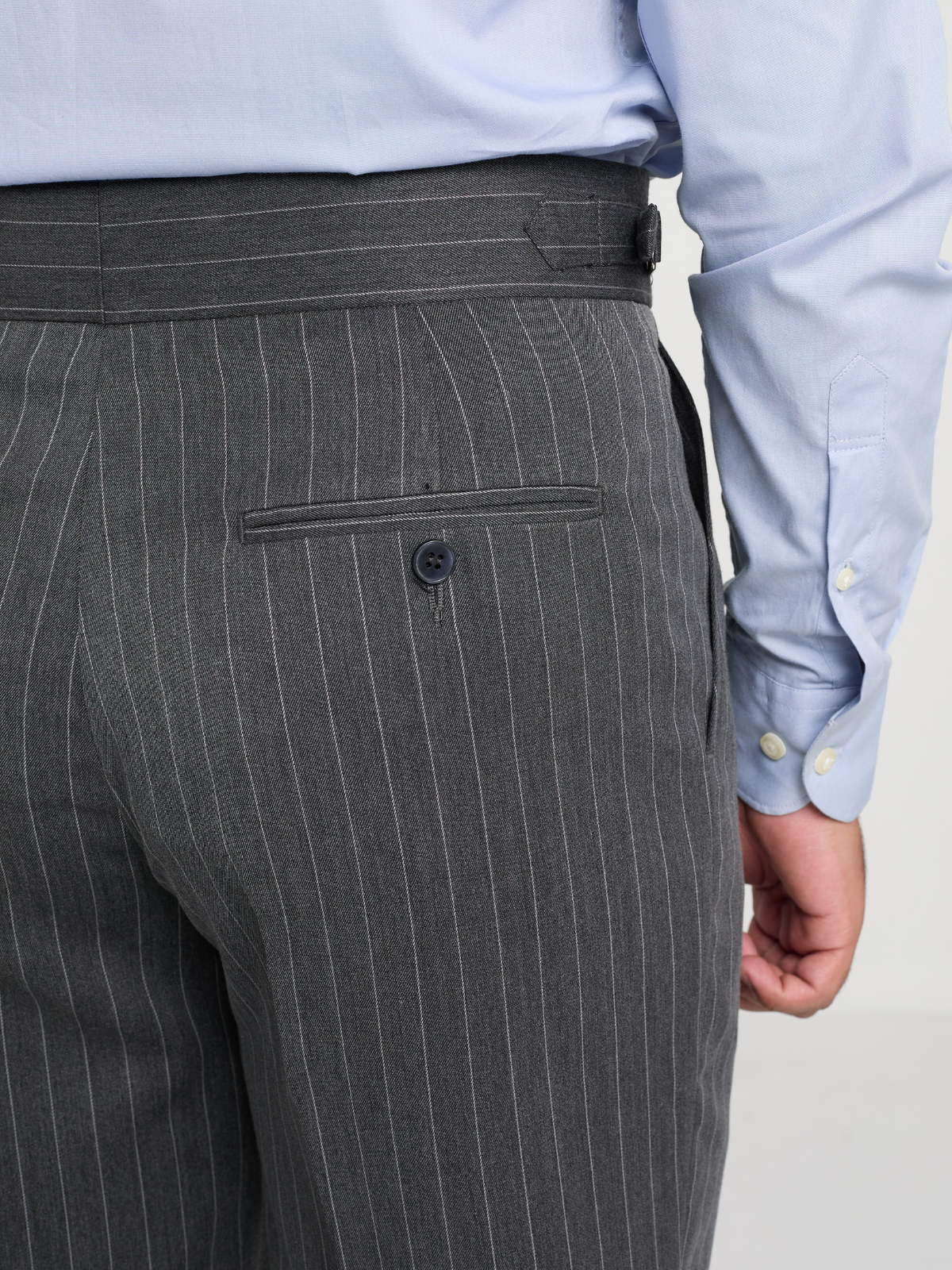 Charcoal Pinstripe Formal Trouser