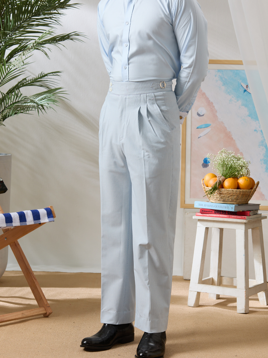 Sky Pinstripe Trouser