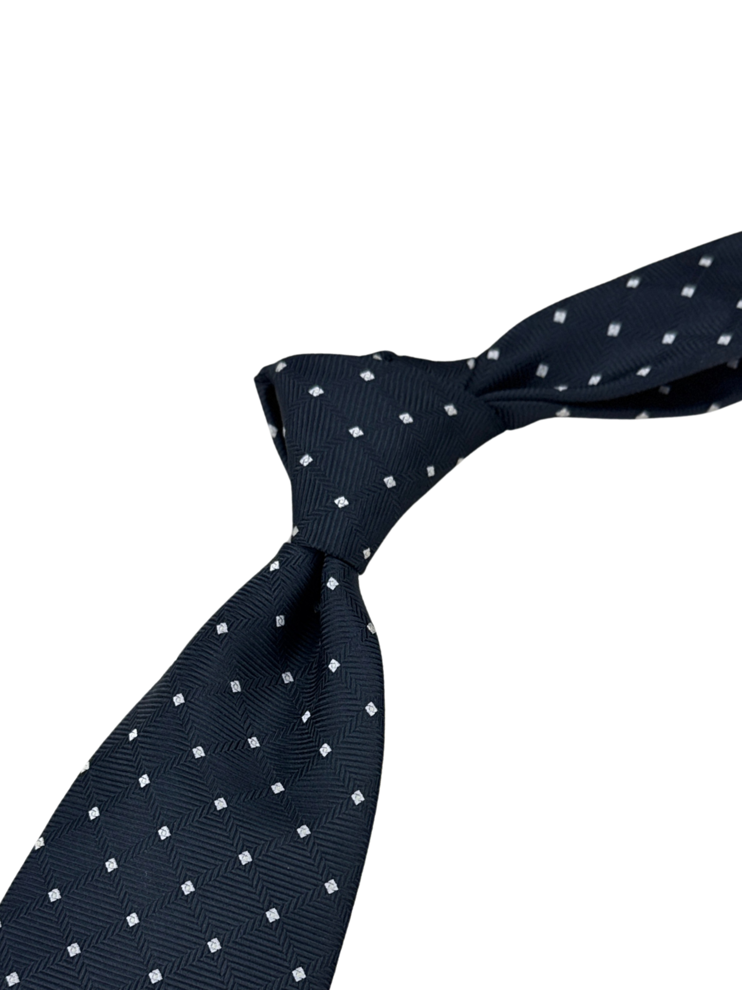 Navy Polka Tie