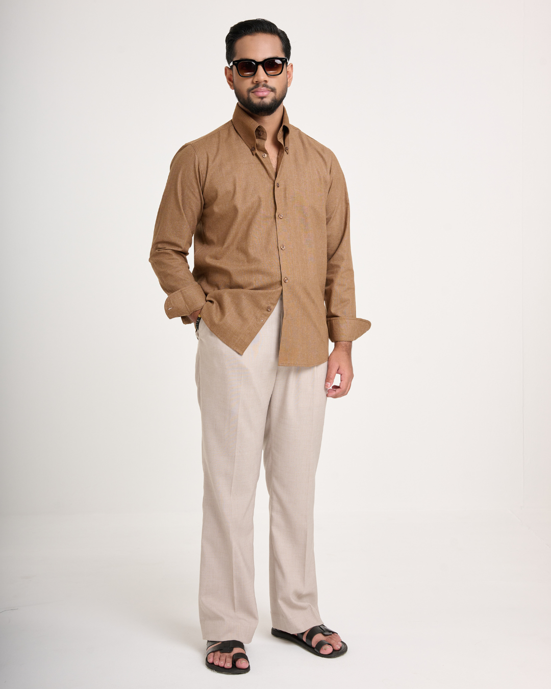 Brown Button Down Shirt