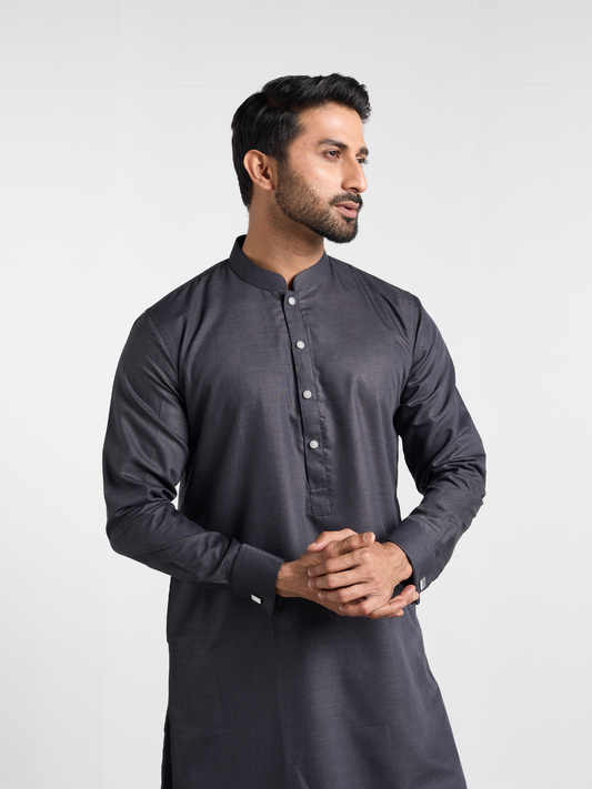 Charcoal Cufflink Kurta