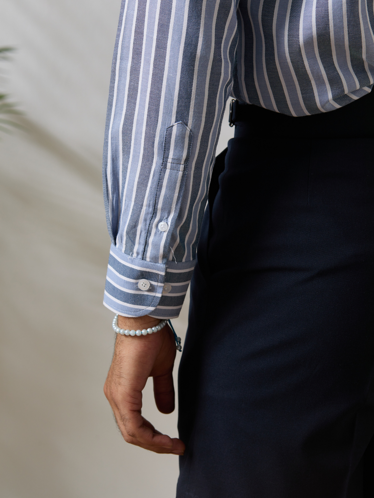 Blue Striped Cuban Shirt