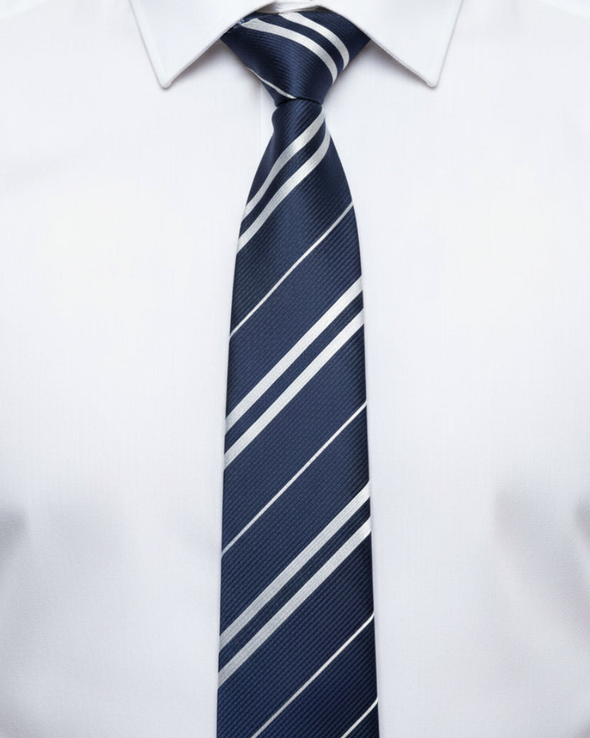 Navy Sovereign Stripe Tie