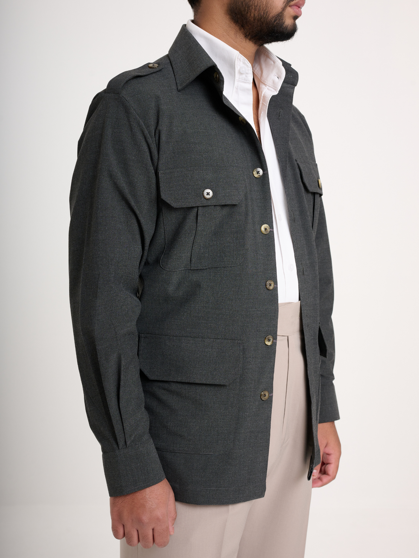 Charcoal Field Shacket