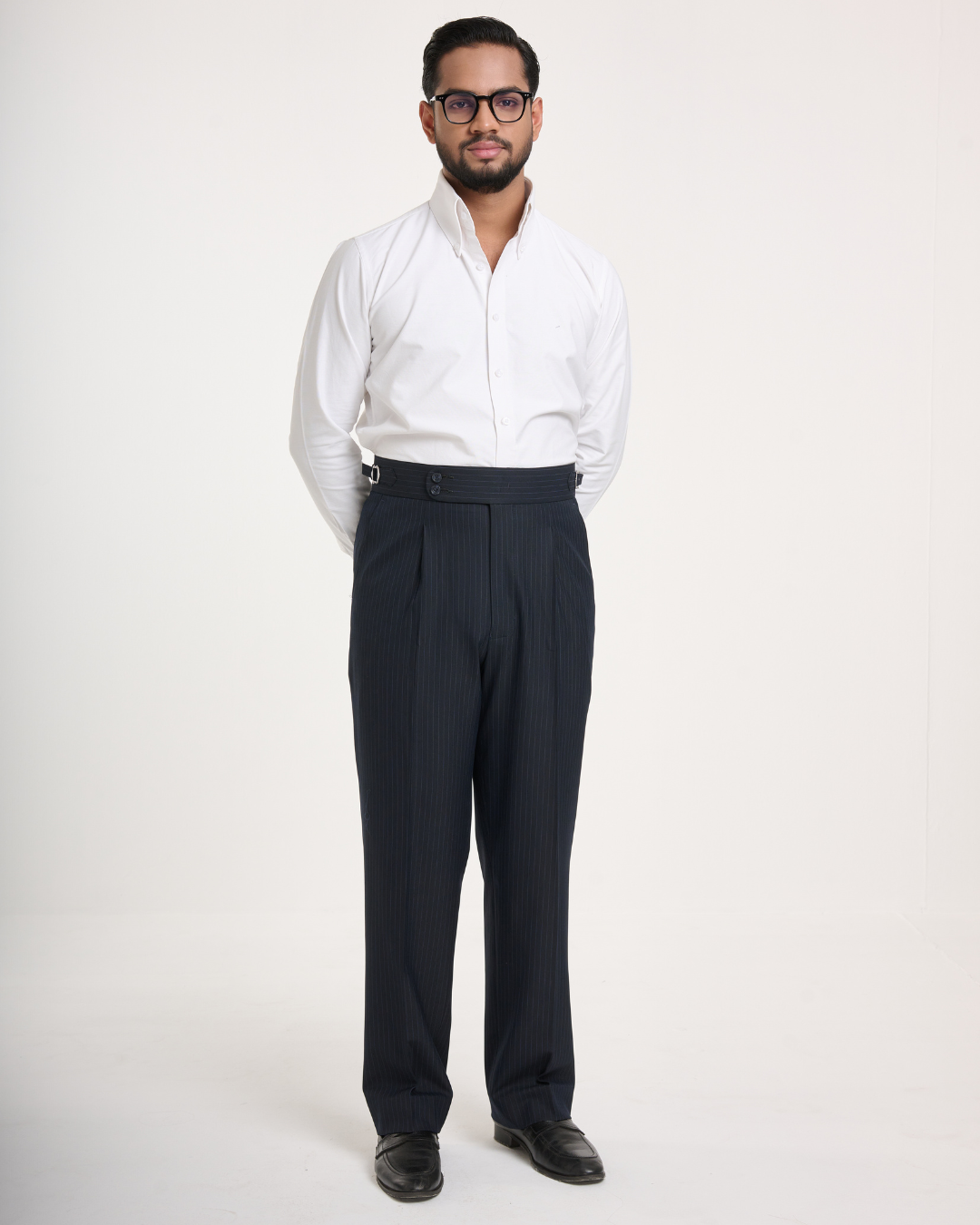 Blue Strip Formal Pant double button