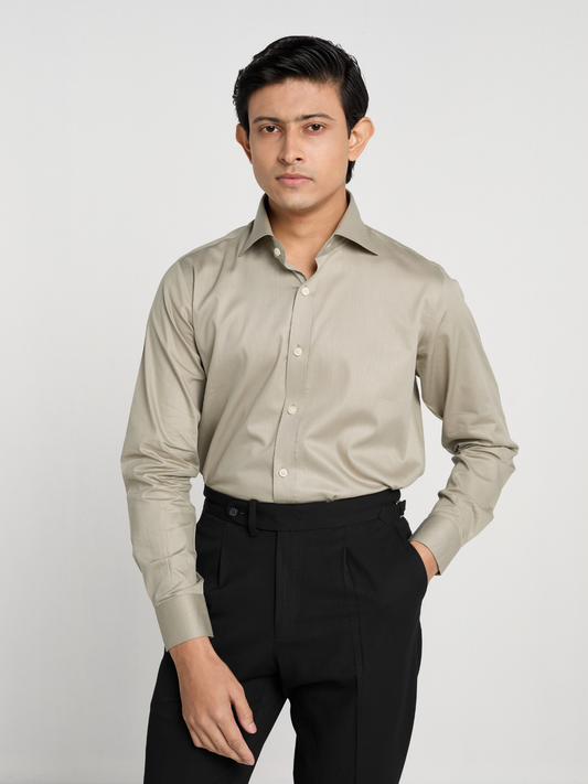 Light Olive Formal Shirt
