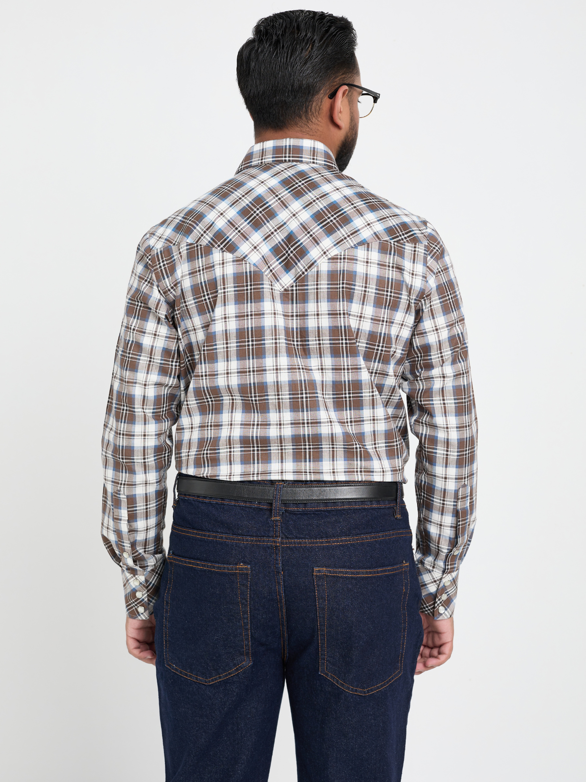 Brown & Blue Check Shirt