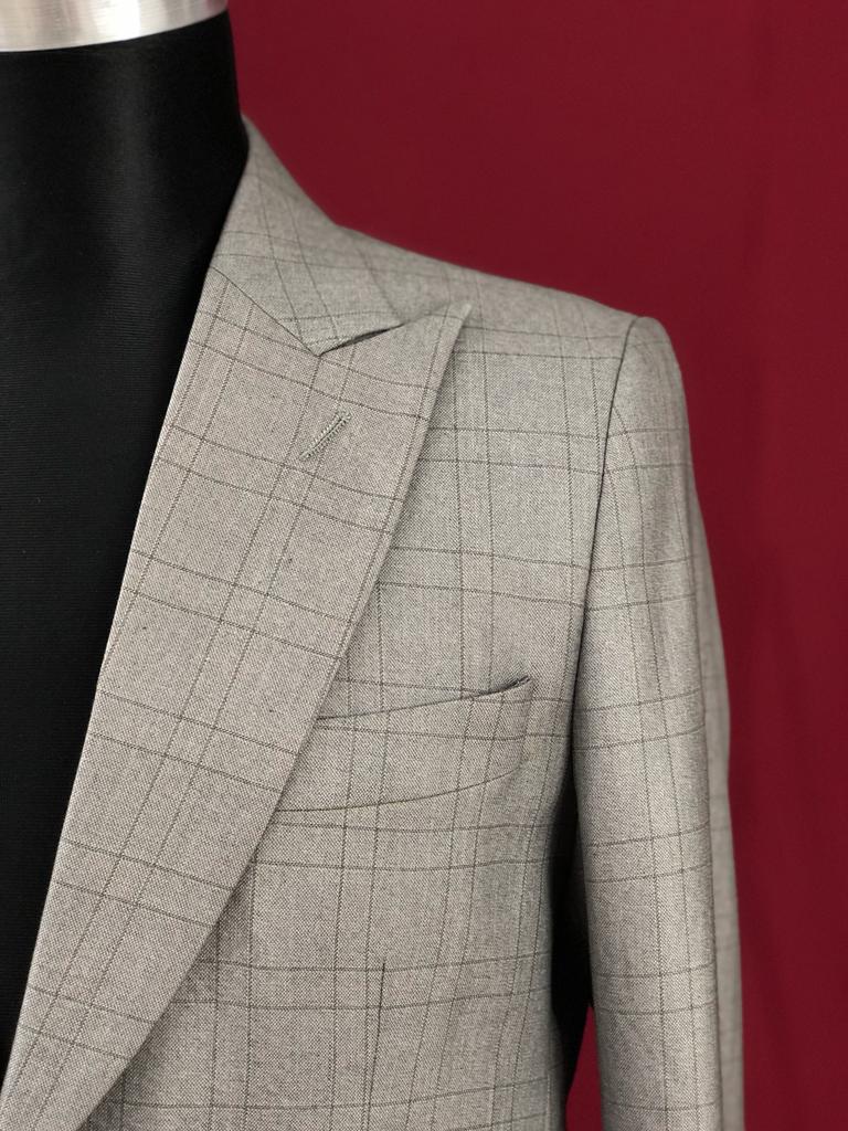 Fossil Grey Chequered Blazer