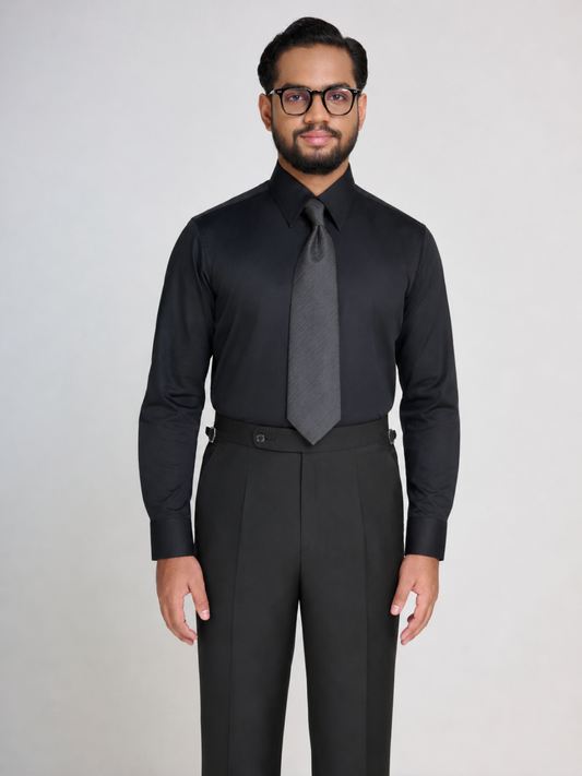 Black Point Collar Formal Shirt