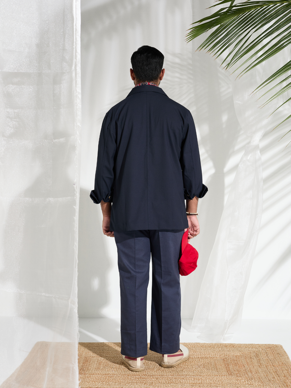 Navy Cotton Shacket