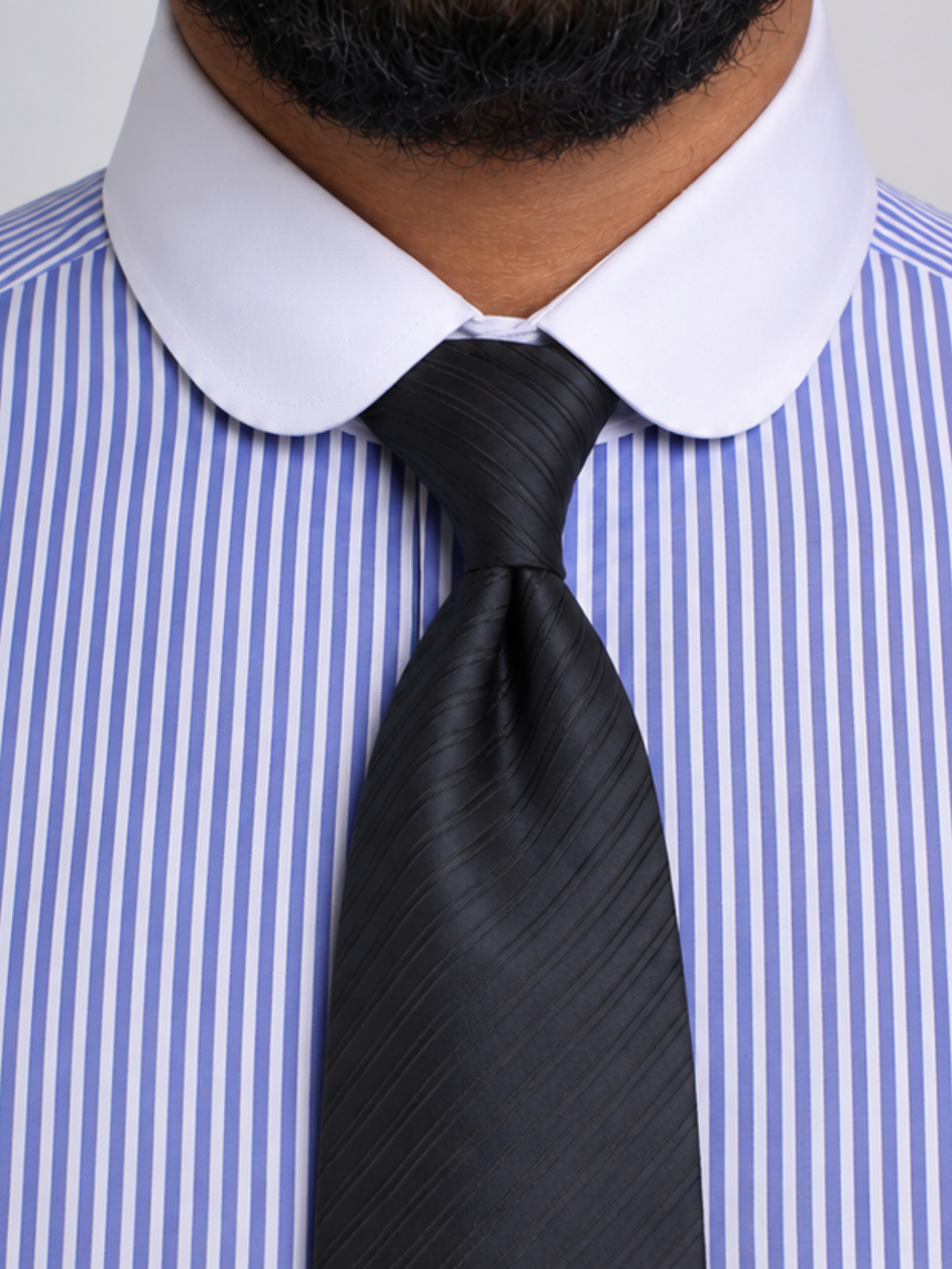 Blue Bengal Stripe Club Collar Shirt