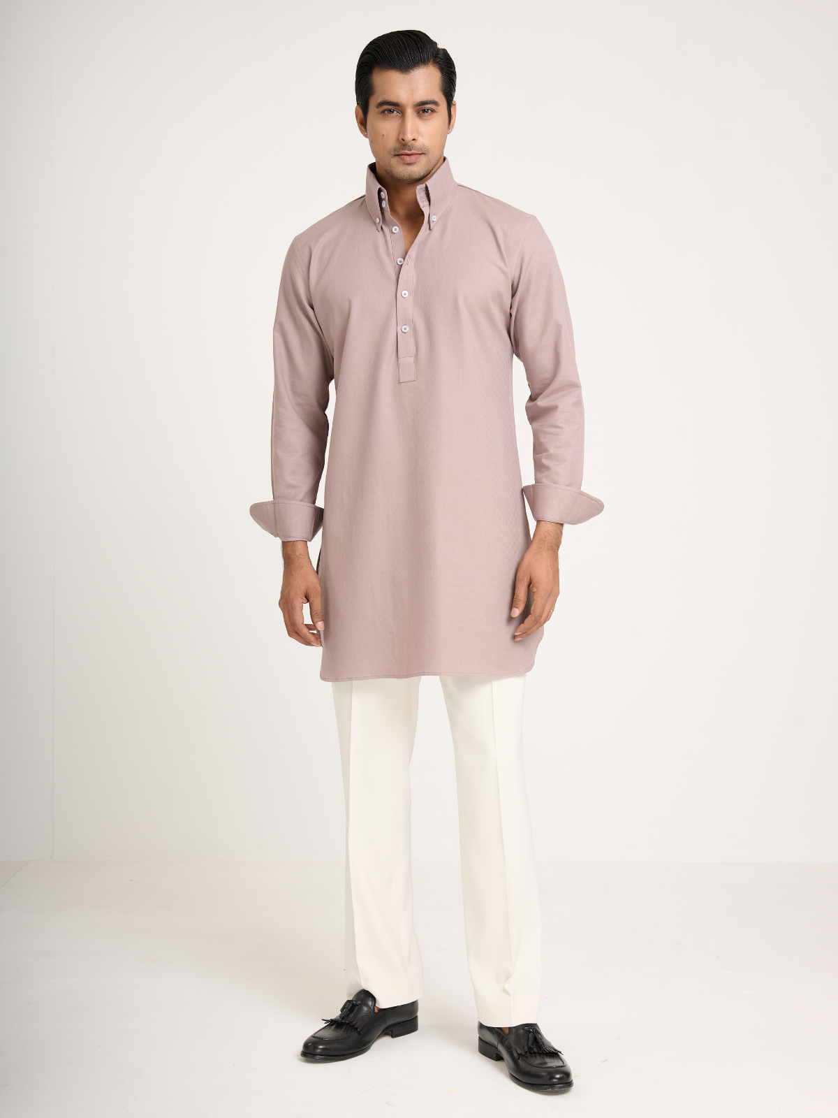 Mauve Button Down Kurta