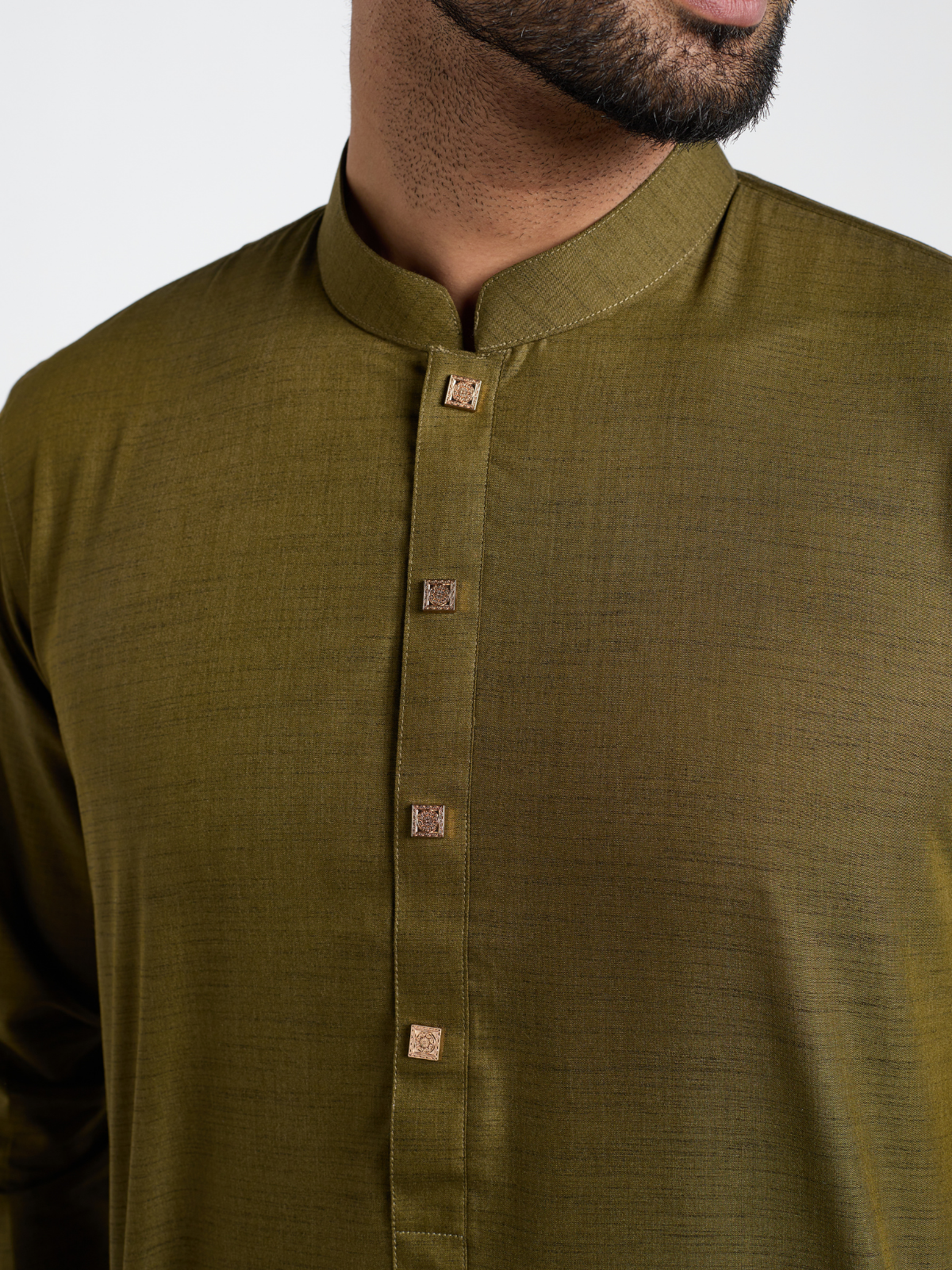 Olive Cufflink Kurta