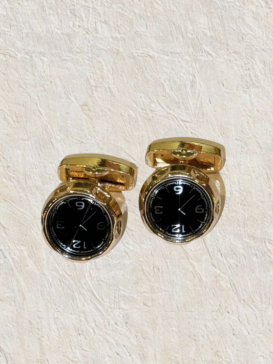 Golden Patterned Cufflinks