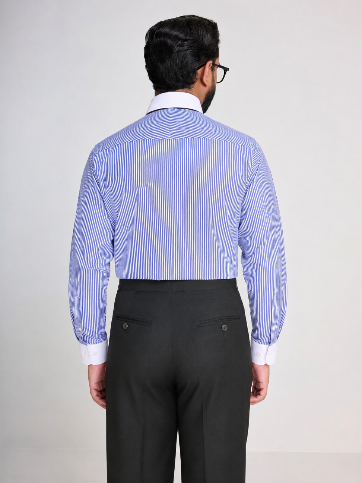 Blue Bengal Stripe Club Collar Shirt