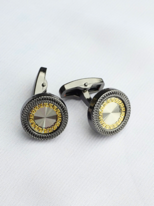 Charcoal & Gold Cufflink