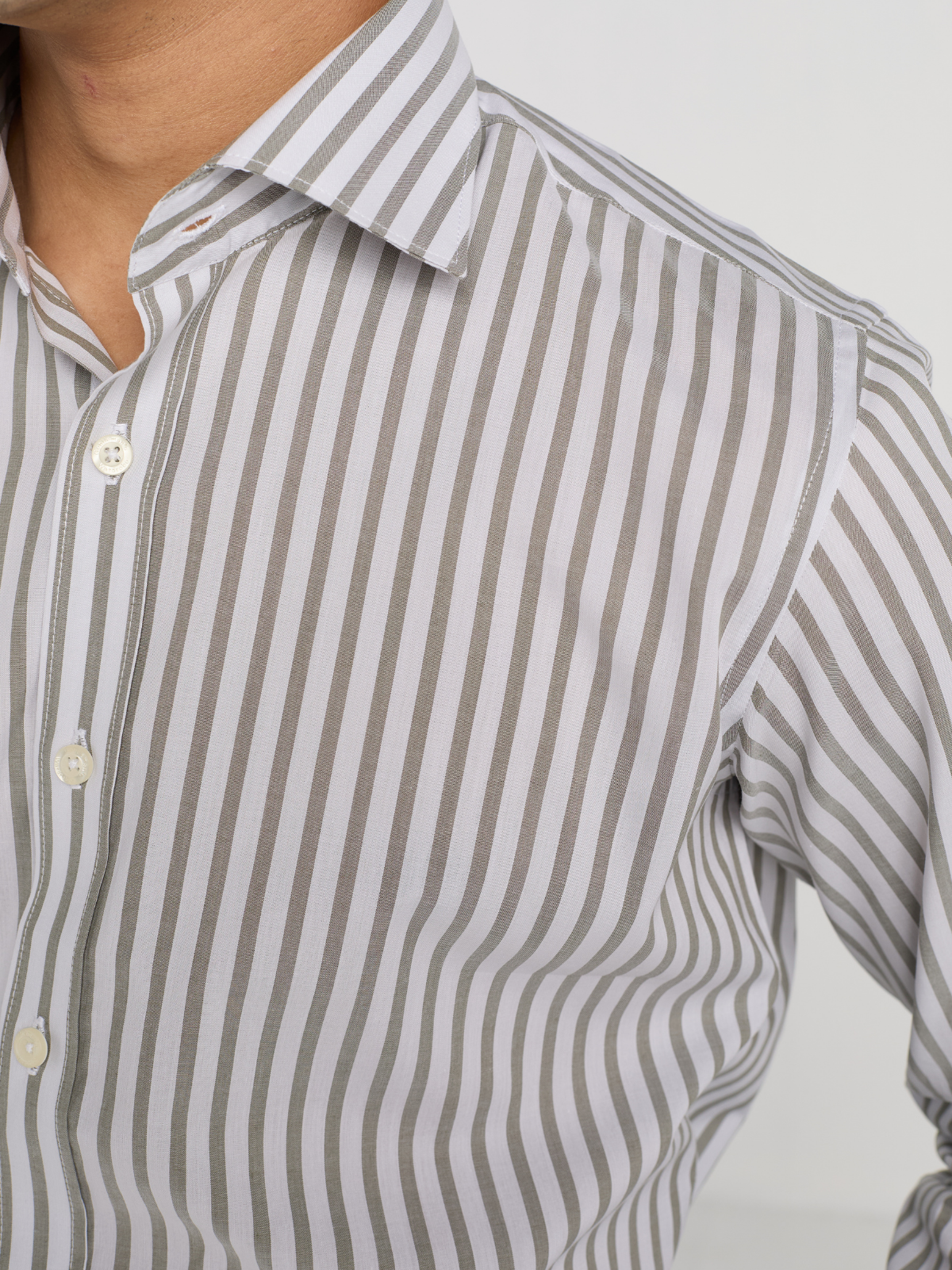 Grey Bengal Stripe Formal Shirt