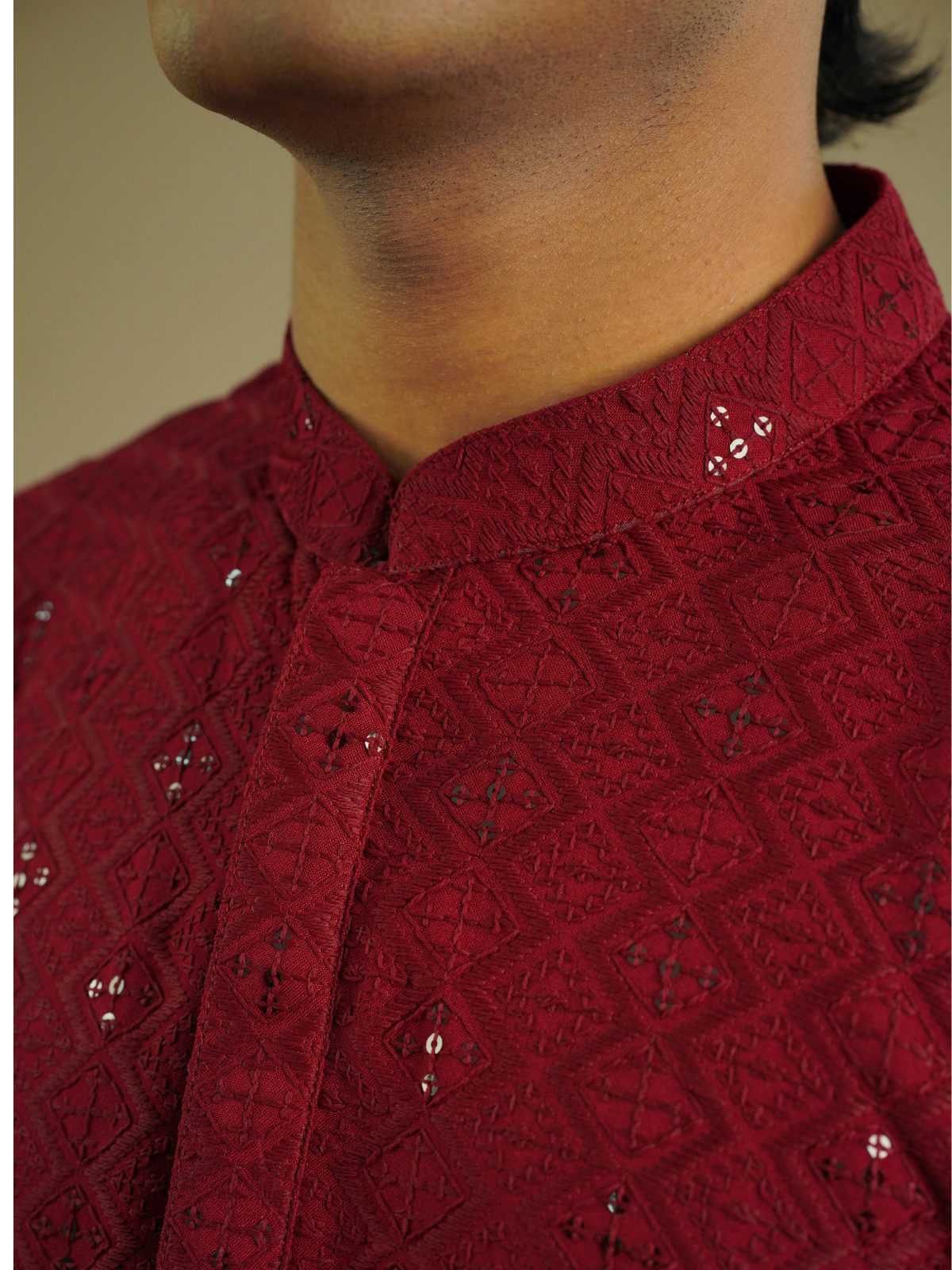 Maroon Sequin Kurta