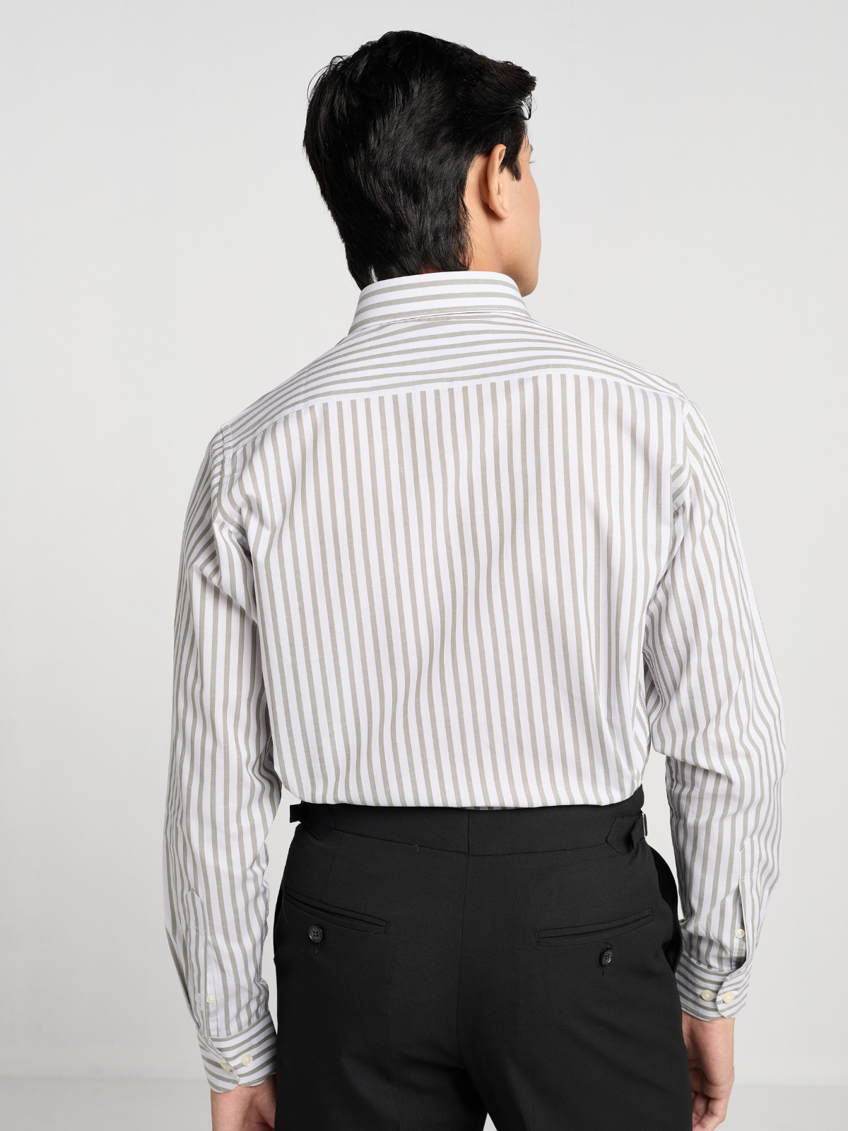 Grey Bengal Stripe Formal Shirt