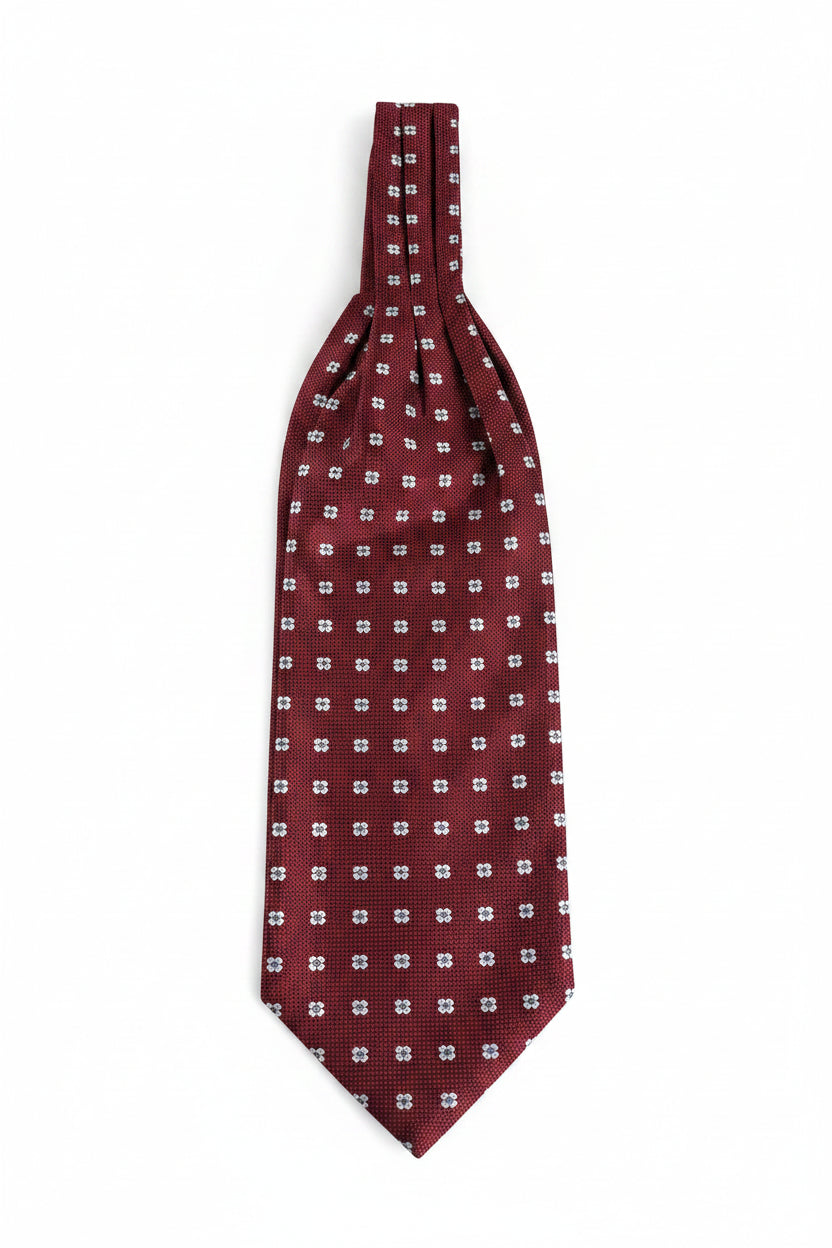 Burgundy Micro-Motif Ascot