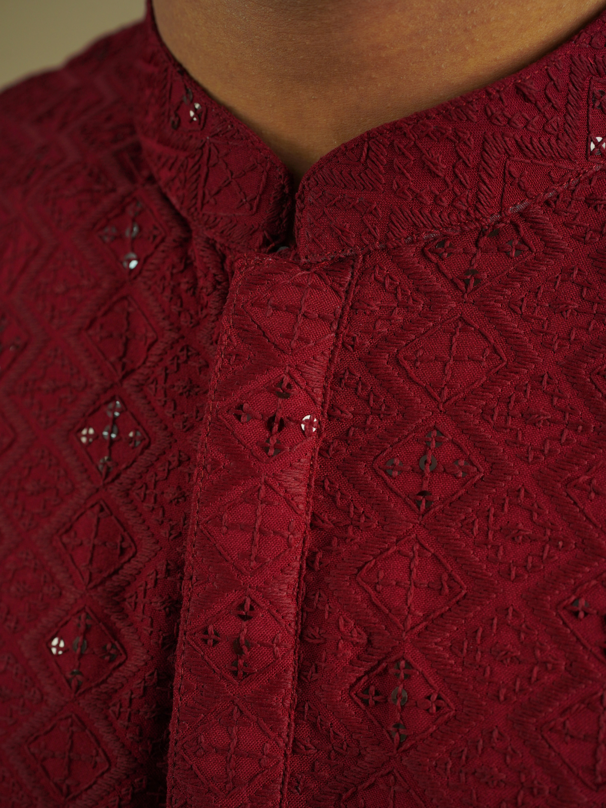 Maroon Sequin Kurta