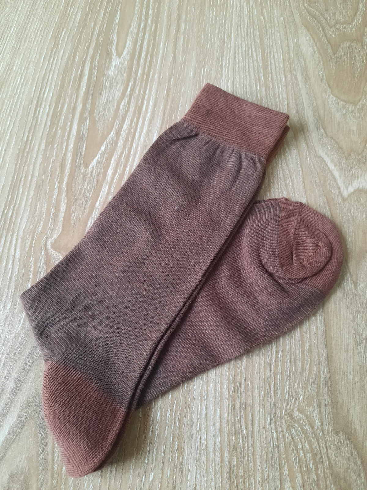 Brown with Subtle Green Stripe Socks