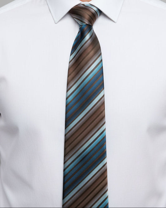 Mocha Riviera Stripe Tie