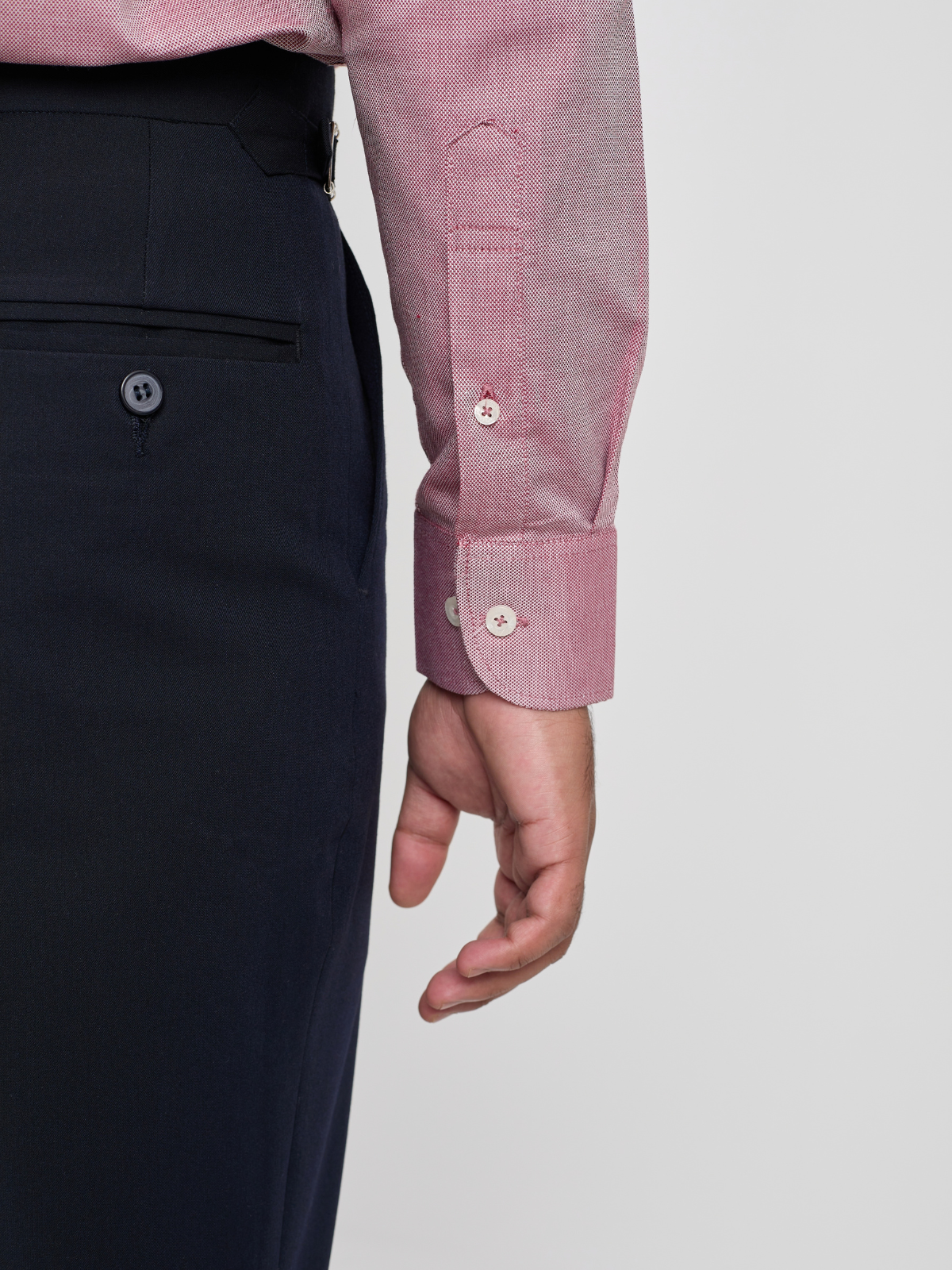 Matte Pink textured Button Down Formal Shirt