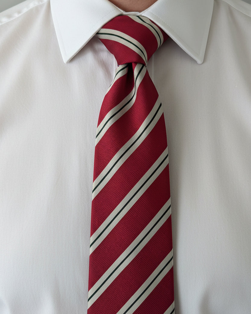 Crimson Classic Stripe Tie