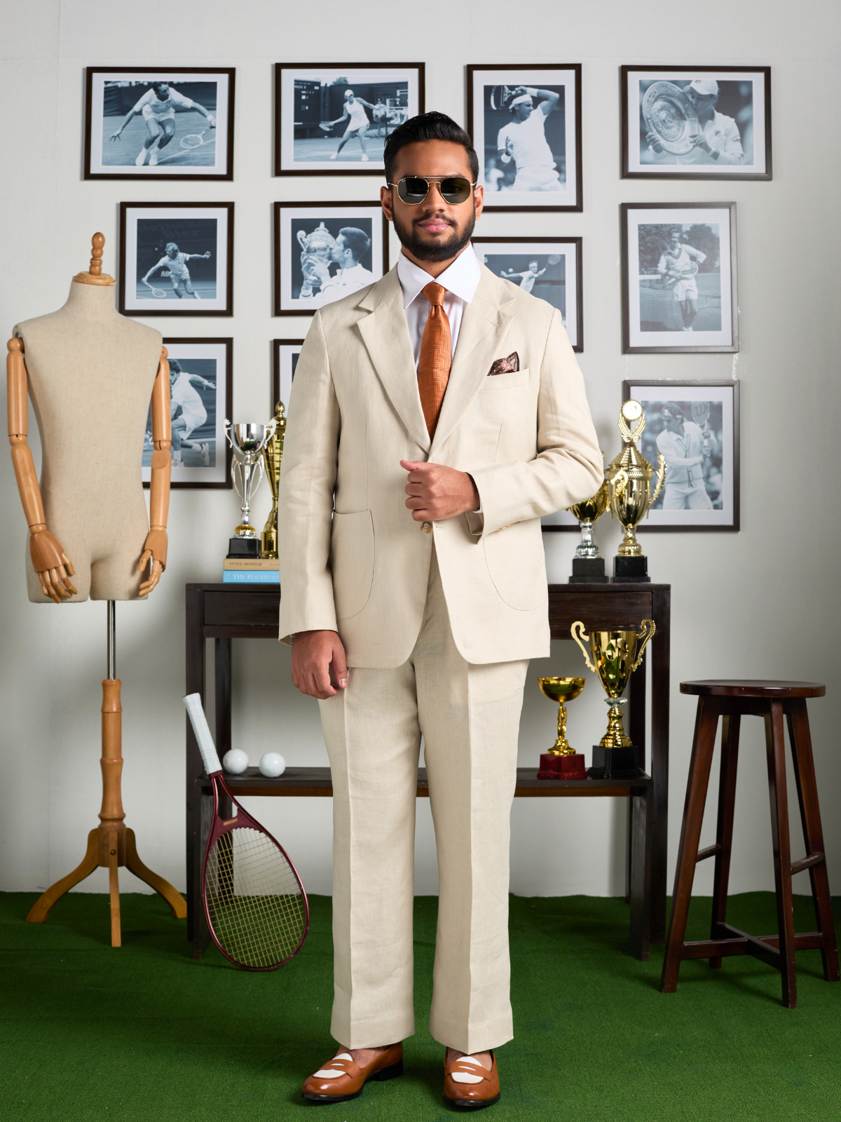 Cream Cotton Blazer