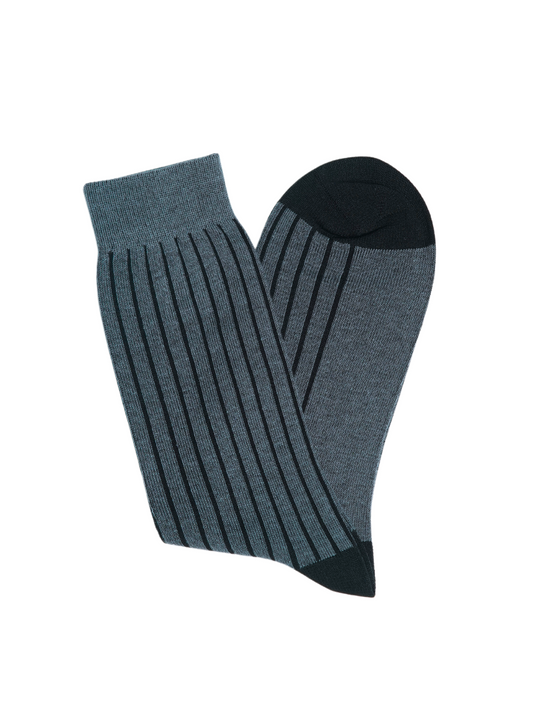 Stone Blue Stripe Socks