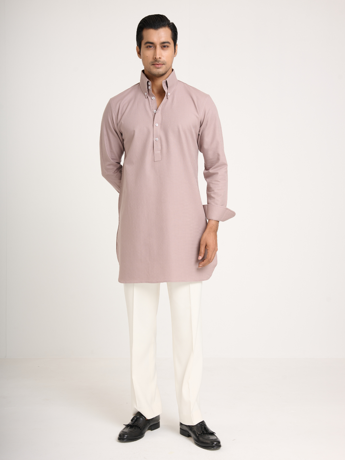 Mauve Button Down Kurta