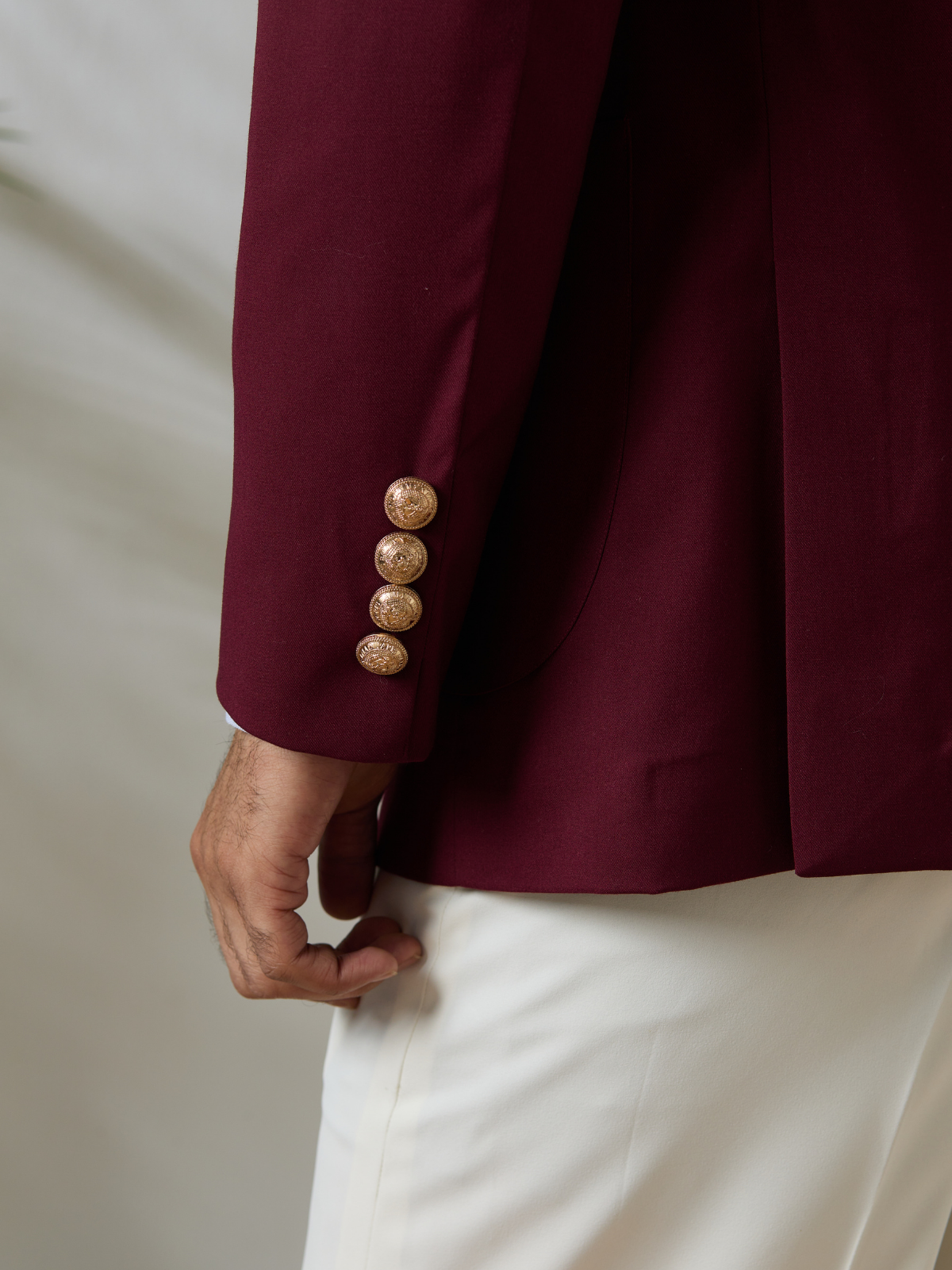 Maroon Brass Blazer