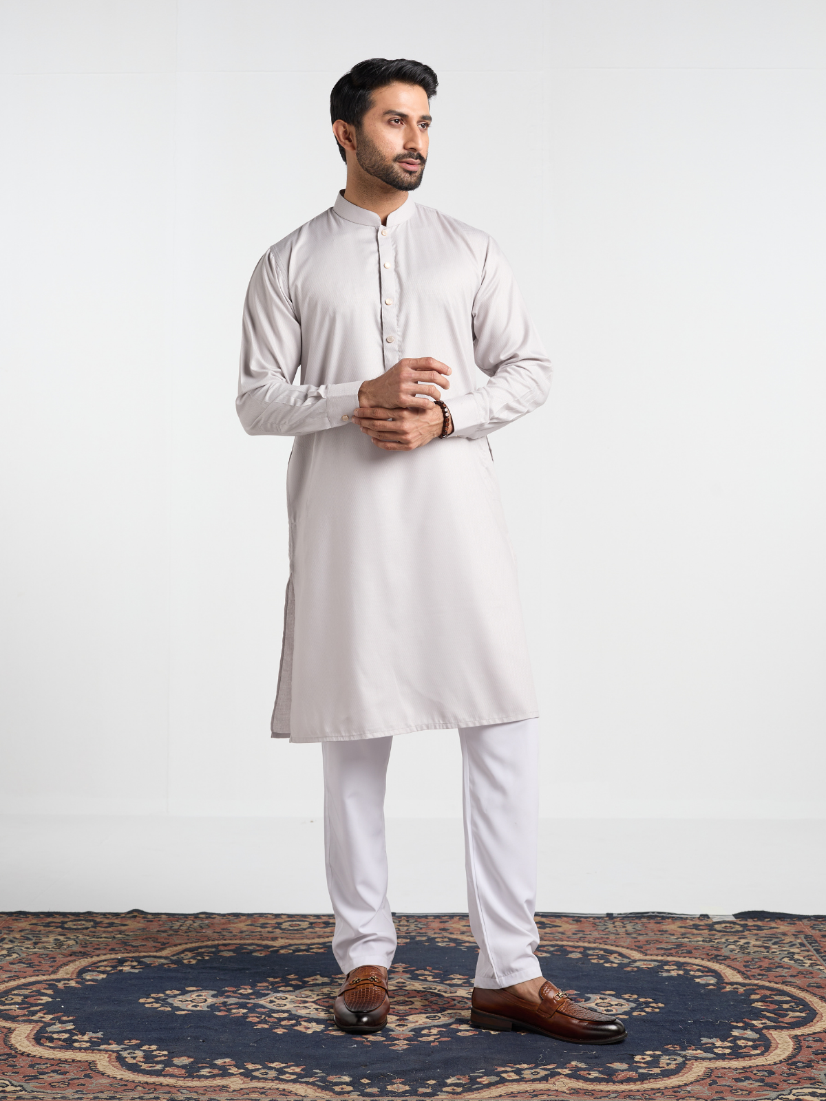 Dove Grey Single Kurta