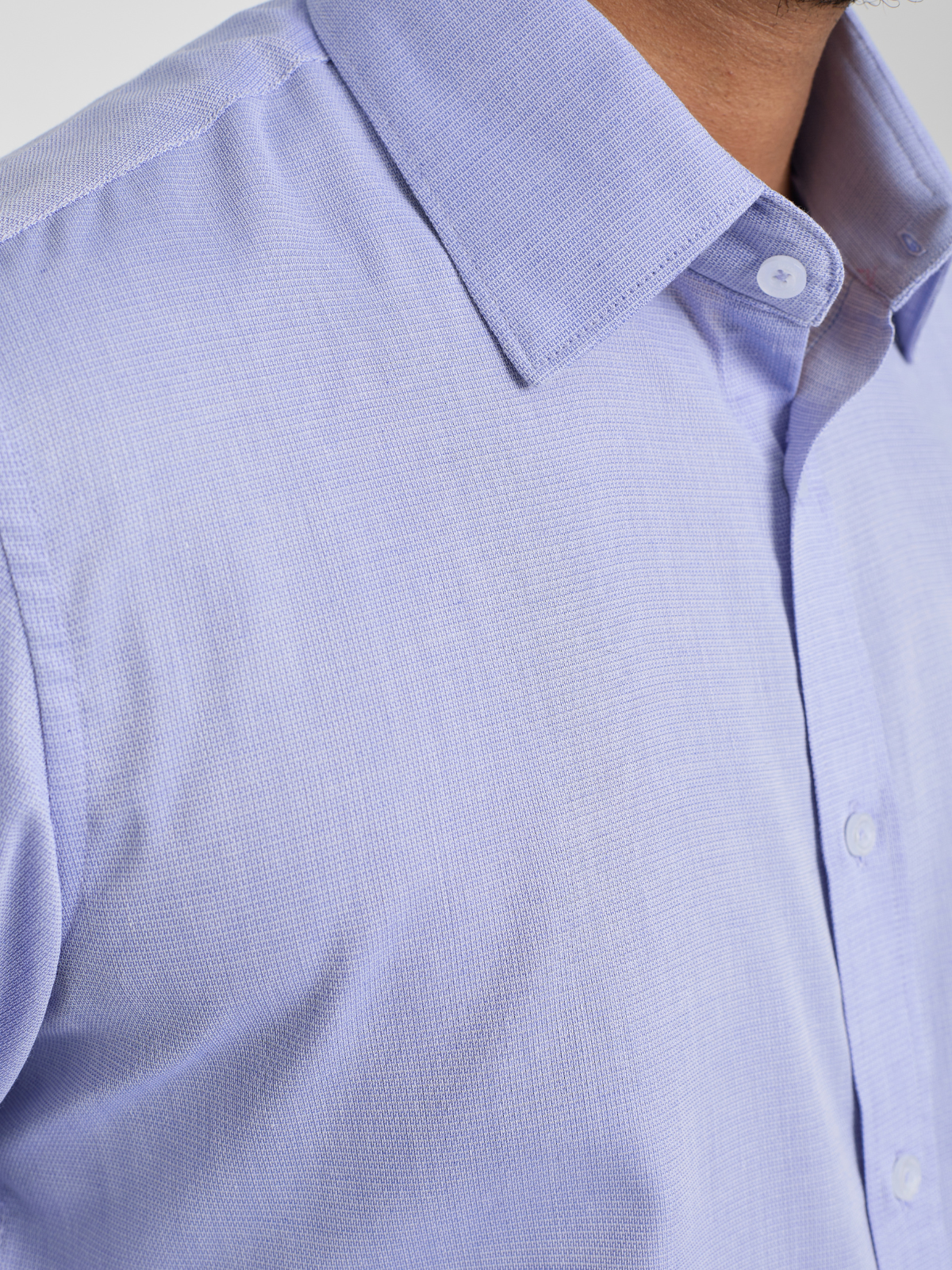 Light Blue Textured Formal Shirt