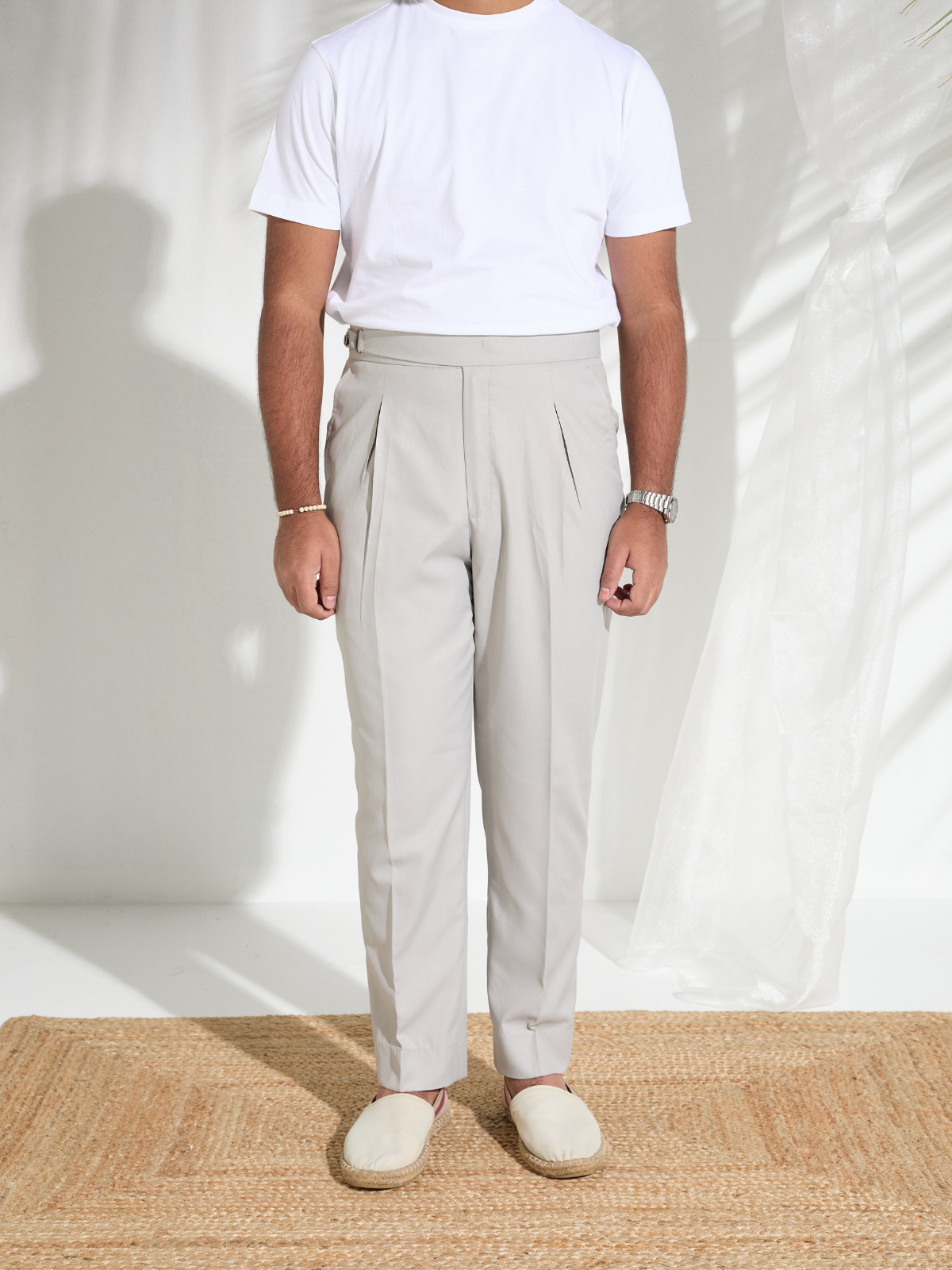 Silver D-ring Trouser