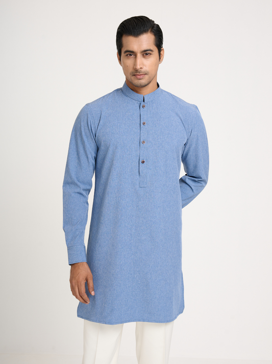 Blue Short Single Kurta
