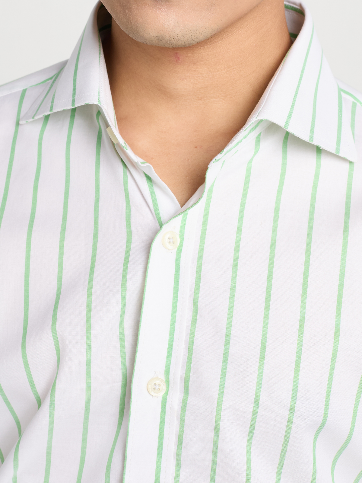 Green Stripe Formal Shirt